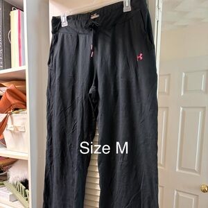 Under Armour womens Black pants with Pink Logo